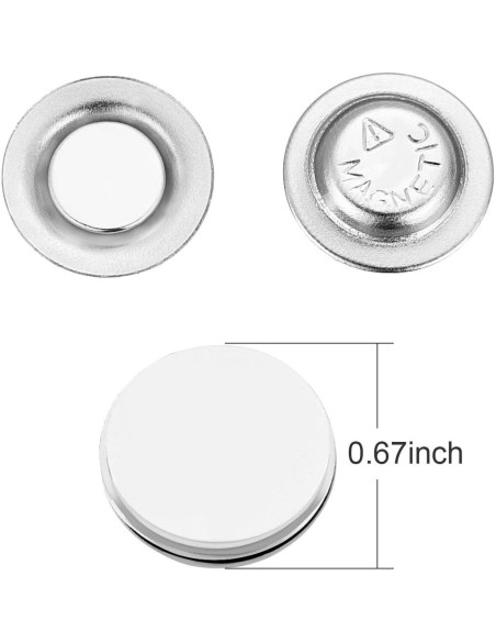 BBTO 24 Piezas Etiquetas de Nombre Magnéticas Redondas 1.7 cm BBTO 24 Piezas Etiquetas de Nombre Magnéticas Redondas 1.7 cm