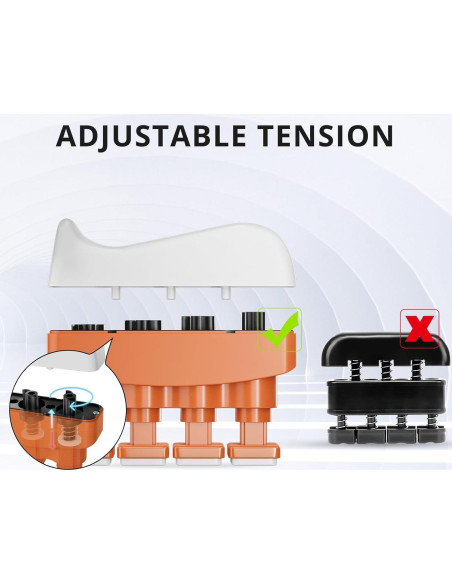 Fortalecedor de Dedos KDG 3 Paquete Ajustable 1,36-5,44 kg Fortalecedor de Dedos KDG 3 Paquete Ajustable 1,36-5,44 kg