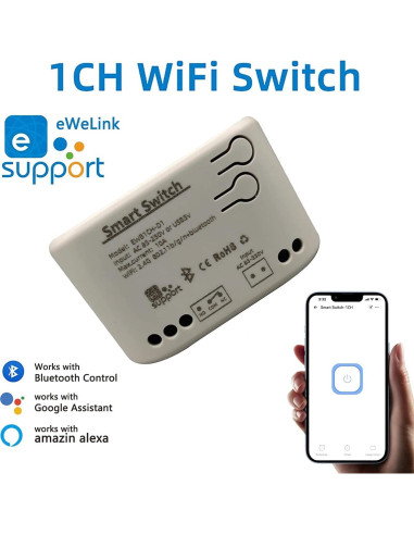Módulo Interruptor WiFi Inteligente Newgoal 1 Canal 3500W