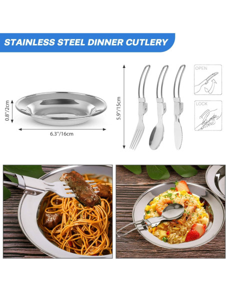 Kit de Cocina para Camping Odoland 15 Piezas Aluminio Antiadherente Kit de Cocina para Camping Odoland 15 Piezas Aluminio Antiadherente