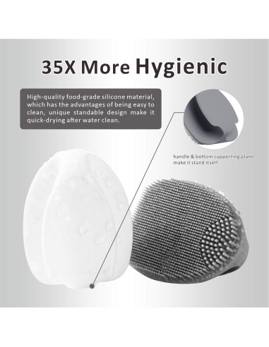Exfoliador Facial de Silicona HieerBus - 2 Piezas, Limpieza Profunda