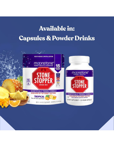 Cápsulas Stopper de Piedra Moonstone 120 Conteo - Salud Renal