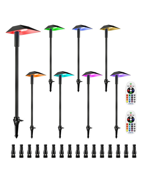Luces de Camino DOREIO RGBW 5W IP66 8 Paquete para Jardín Luces de Camino DOREIO RGBW 5W IP66 8 Paquete para Jardín