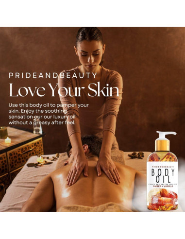 Aceite Corporal Pride and Beauty 240ml Vainilla Ámbar Hidratante