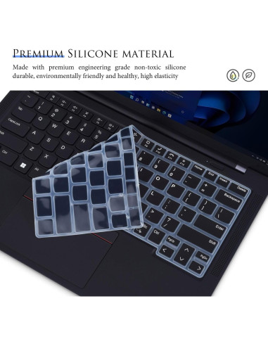 Cubierta de Teclado Silicona Negra para Lenovo ThinkPad 14"