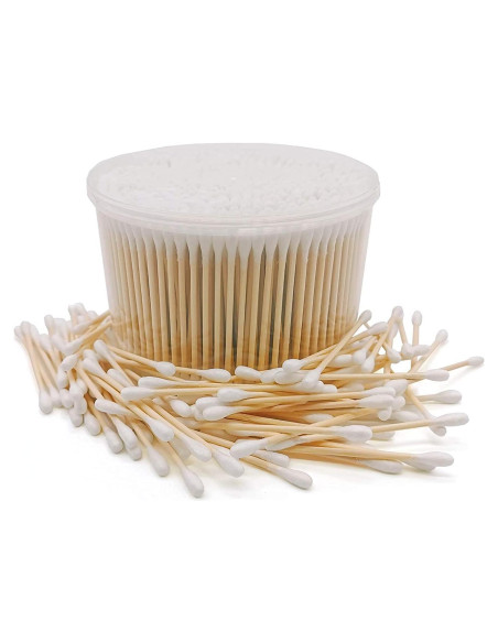 Bastones de Algodón de Bambú Natural 1500pcs Orgánicos Biodegradables Bastones de Algodón de Bambú Natural 1500pcs Orgánicos Biodegradables
