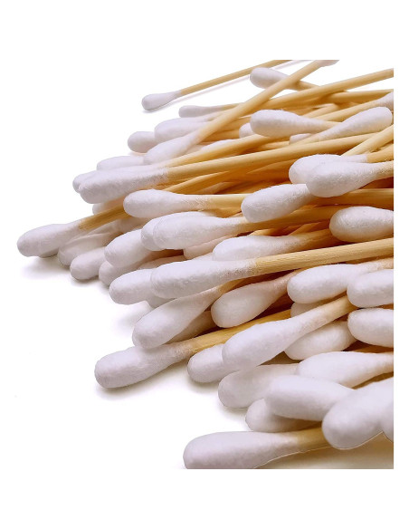 Bastones de Algodón de Bambú Natural 1500pcs Orgánicos Biodegradables Bastones de Algodón de Bambú Natural 1500pcs Orgánicos Biodegradables