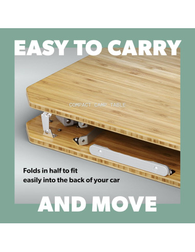 Mesa de Campamento Dometic GO Plegable de Bambú 4 Personas
