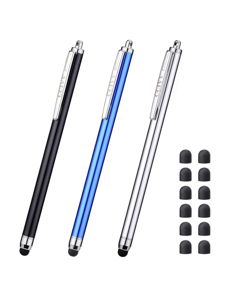 3 Stylus Pens CCIVV para Pantallas Táctiles - Punta 6mm 3 Stylus Pens CCIVV para Pantallas Táctiles - Punta 6mm
