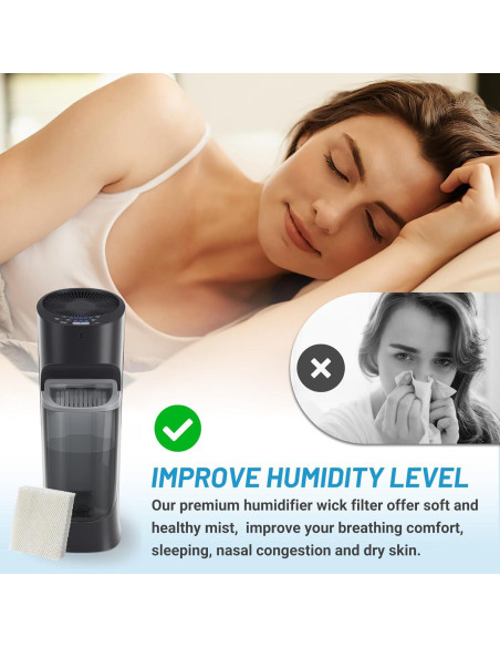 Filtros de Humidificador Lemige HFT600 - Paquete de 4 Blancos Filtros de Humidificador Lemige HFT600 - Paquete de 4 Blancos
