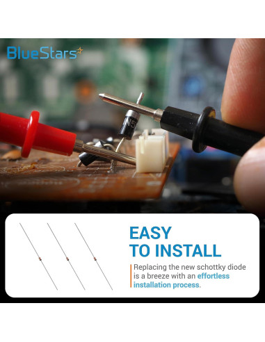 Diodo Schottky BlueStars 1N34A 50mA 65V 50 Pcs Axial