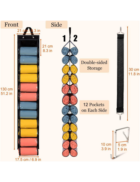 Organizador Colgante de Leggings Lirex 24 Bolsillos Negro Organizador Colgante de Leggings Lirex 24 Bolsillos Negro