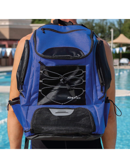 Mochila de Natación Athletico Azul 35.64L Compartimentos Mochila de Natación Athletico Azul 35.64L Compartimentos