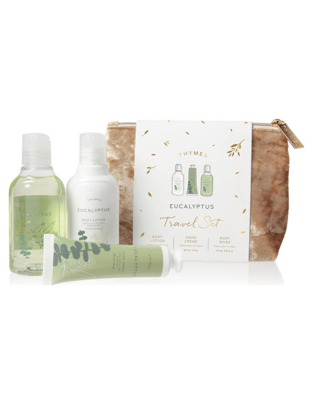 Juego de viaje Thymes Eucalipto - Gel, loción y crema de manos Juego de viaje Thymes Eucalipto - Gel, loción y crema de manos