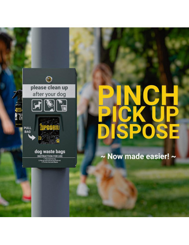 Dispensador de bolsas para desechos de perro UPGORILO con desinfectante