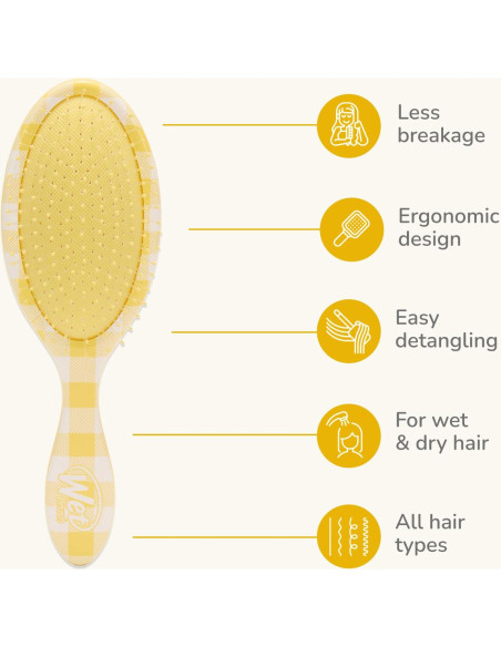 Cepillo Desenredante Wet Brush Gingham Dorado 1 Cuenta Cepillo Desenredante Wet Brush Gingham Dorado 1 Cuenta