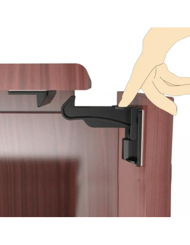 Cerraduras de Gabinete para Niños 10P Negro - Seguridad Fácil