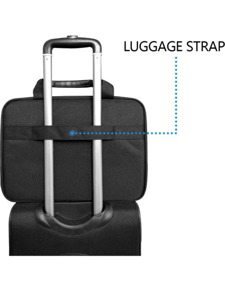 Bolsa para Laptop KROSER 15.6" Resistente al Agua - Negro/Azul Bolsa para Laptop KROSER 15.6" Resistente al Agua - Negro/Azul