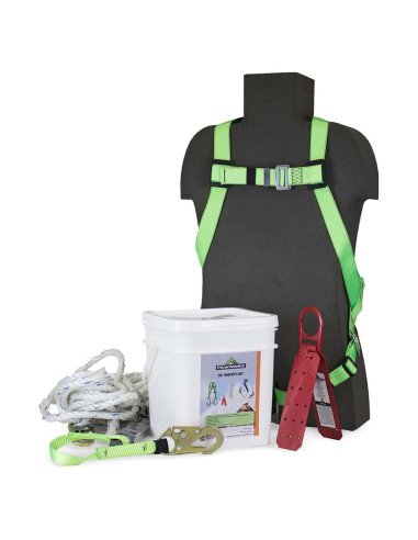 Kit de Seguridad PeakWorks para Techadores con Arnés y Línea 15,24 m