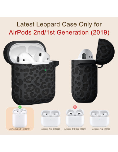 Funda de Silicona DGege para AirPods 1/2 Generación Leopardo