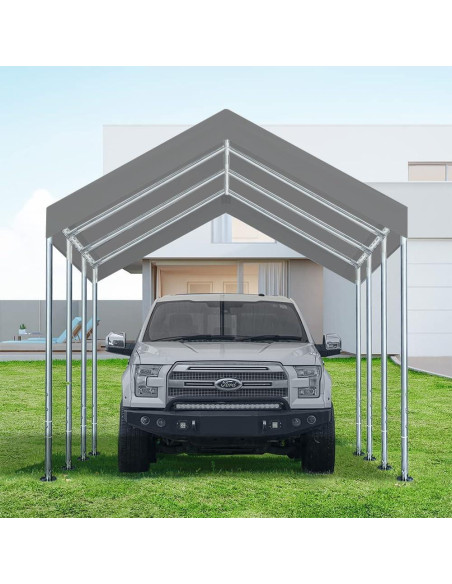 Cubierta de repuesto Vanteriam 12x6 m gris para carport Cubierta de repuesto Vanteriam 12x6 m gris para carport