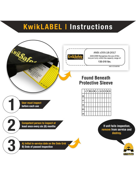 Extensor Dorsal D-Ring KwikSafety 45.72 cm Seguridad Caídas Extensor Dorsal D-Ring KwikSafety 45.72 cm Seguridad Caídas