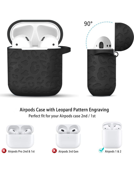 Funda de Silicona Gawnock para Airpods 2/1 Leopardo Funda de Silicona Gawnock para Airpods 2/1 Leopardo