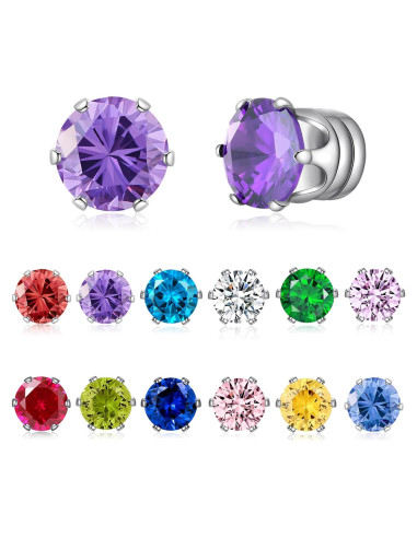 Pendientes Magnéticos Spiritlele 12 Pares con Zirconia Cubica