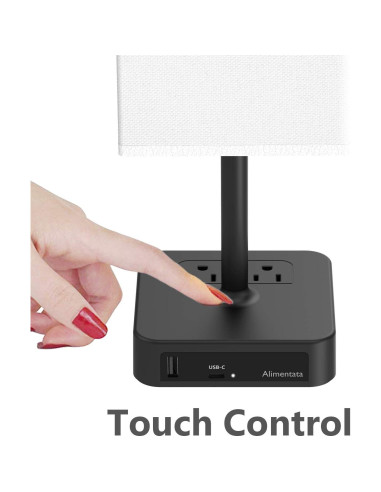 Lámpara de Mesa LED Alimentata H06 con Control Táctil y USB
