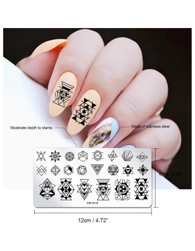 Kit de Estampado de Uñas 10 Piezas SILPECWEE - Acero Inoxidable