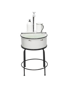 Fuente de Agua Vintage de Metal Alpine 86 cm Blanca 10L