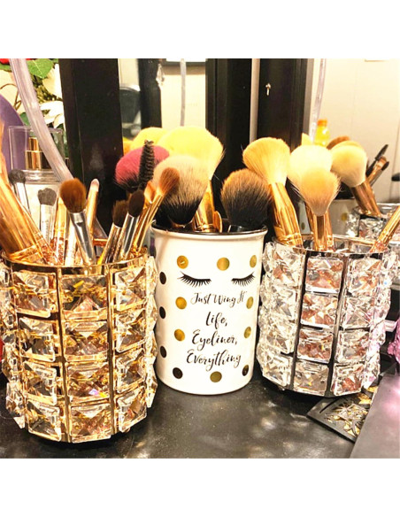 Organizador de Brochas de Maquillaje Aila Cristal 10.5x12cm Organizador de Brochas de Maquillaje Aila Cristal 10.5x12cm