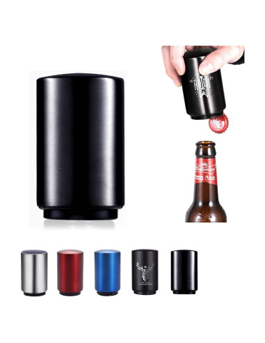 Abrebotellas Automático YUDANSI de Acero Inoxidable Negro