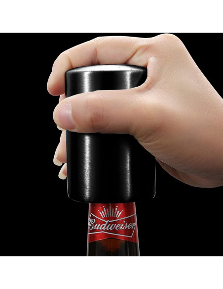 Abrebotellas Automático YUDANSI de Acero Inoxidable Negro Abrebotellas Automático YUDANSI de Acero Inoxidable Negro