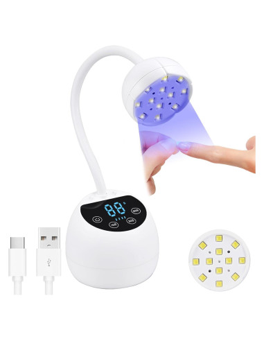 Lámpara UV LED PHAIN 36W Inalámbrica con Sensor y Temporizador