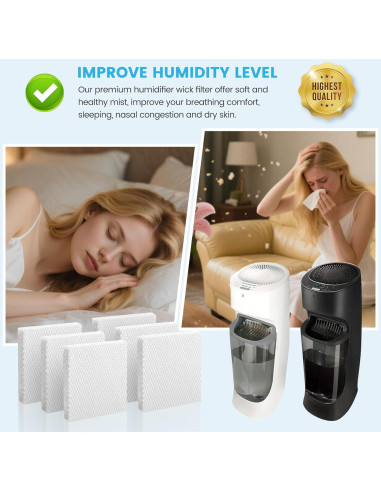 Filtro de Humidificador T Colorfullife 4 Paquete Compatible Honeywell