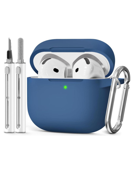 Funda Protectora de Silicona MCTOPZO para AirPods 4 - Azul Medianoche Funda Protectora de Silicona MCTOPZO para AirPods 4 - Azul Medianoche