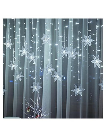 Luces de Cortina LED MBVBN 4M 96 Lámparas Blanco Frío Luces de Cortina LED MBVBN 4M 96 Lámparas Blanco Frío