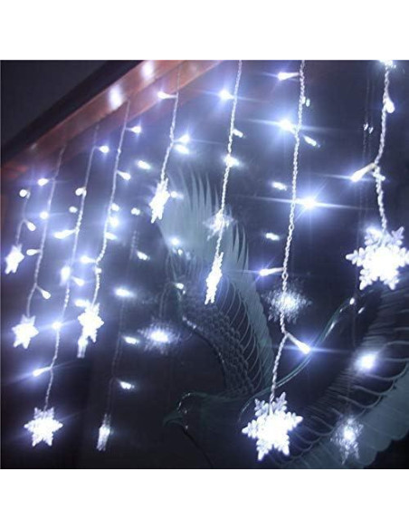 Luces de Cortina LED MBVBN 4M 96 Lámparas Blanco Frío Luces de Cortina LED MBVBN 4M 96 Lámparas Blanco Frío