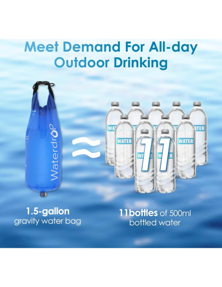 Filtro de Agua Gravity Waterdrop WD-FSBUL 5 Etapas 1.5 L Filtro de Agua Gravity Waterdrop WD-FSBUL 5 Etapas 1.5 L
