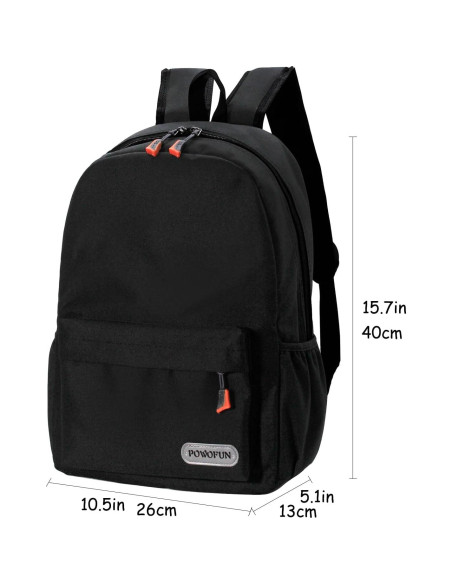 Mochila Infantil Ligera 40x26x13cm Oxford Negra Mochila Infantil Ligera 40x26x13cm Oxford Negra