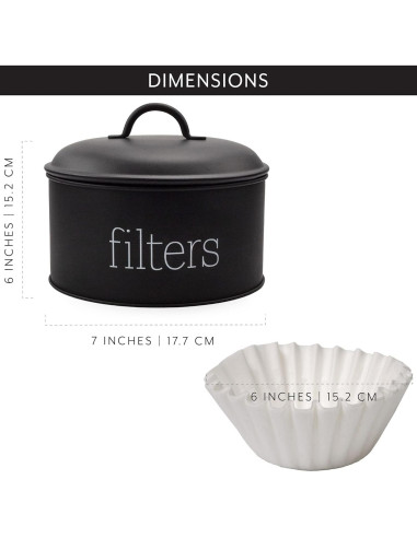 Soporte para Filtros de Café AuldHome Negro 15.24cm x 17.78cm