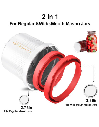Kit Sellador al Vacío Eléctrico CASAORIGIN para Frascos Mason