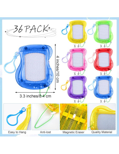 Set de 6 Mini Pizarras Magnéticas Aodaer 10x8.4 cm