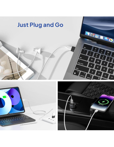 Adaptador USB a USB-C Elebase 4 Pack - Carga y Transferencia