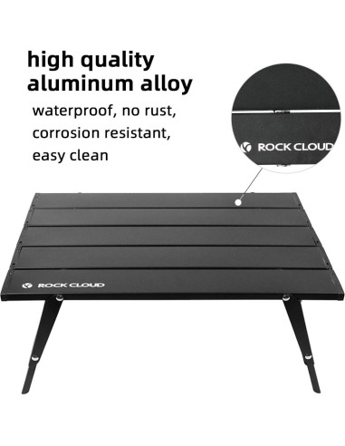 Mesa de Playa Plegable ROCK CLOUD Portátil Ajustable 0.68 kg