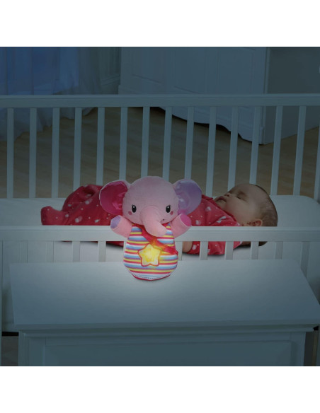 Elefante de Cuna Brillante VTech Rosa con Luces y Sonidos Elefante de Cuna Brillante VTech Rosa con Luces y Sonidos