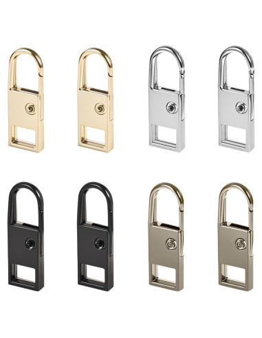 Tiradores de Cremallera BagHeiyy 8 Pcs Metal Gancho 36mm 30mm