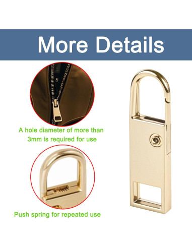 Tiradores de Cremallera BagHeiyy 8 Pcs Metal Gancho 36mm 30mm