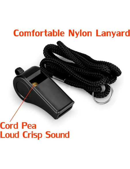 Silbato de Plástico Hipat - 2 Paquetes con Cordón, Sonido Fuerte Silbato de Plástico Hipat - 2 Paquetes con Cordón, Sonido Fuerte